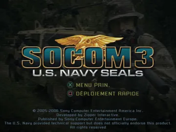 SOCOM 3 - U.S. Navy SEALs screen shot title